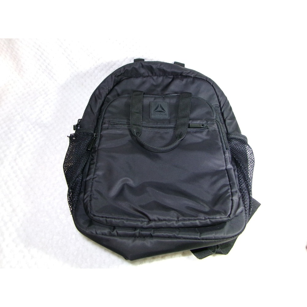 Reebok Black Nylon Laptop Backpack Rucksack School Travel Work Bag Padded Tech